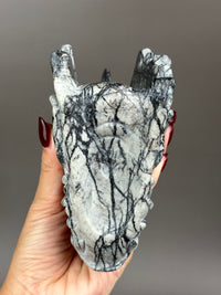 Picasso Jasper 4.75" Dragon Skull Carving #D5