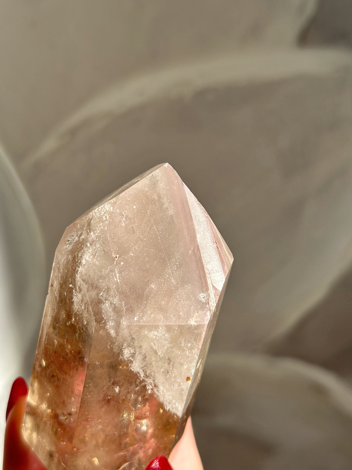 Pink Lithium Smoky Quartz Tower