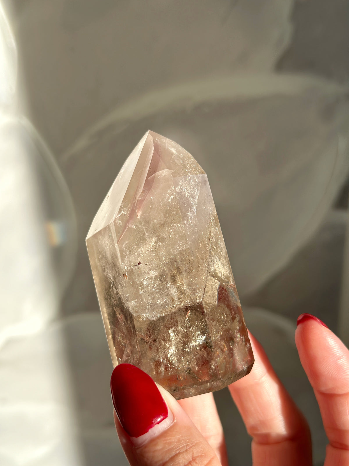 Pink Lithium Smoky Quartz Tower