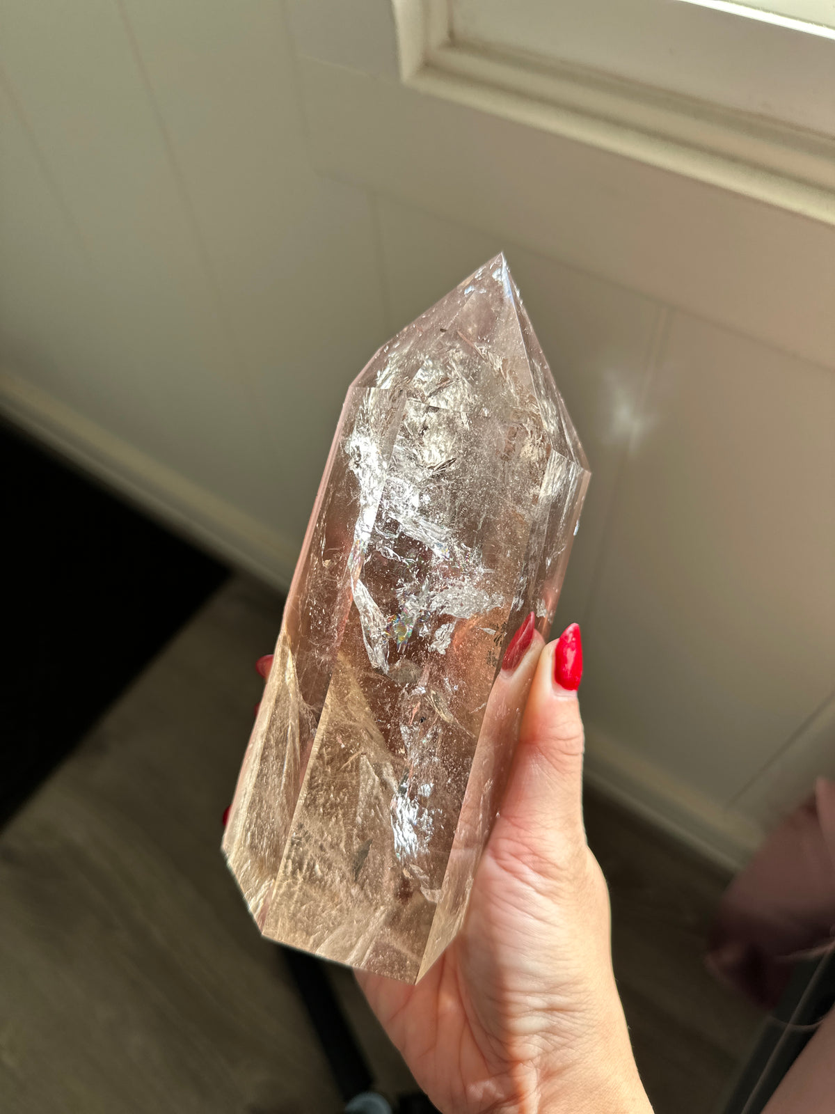 Pink Lithium Smoky Quartz Statement Tower MAGNOLIA