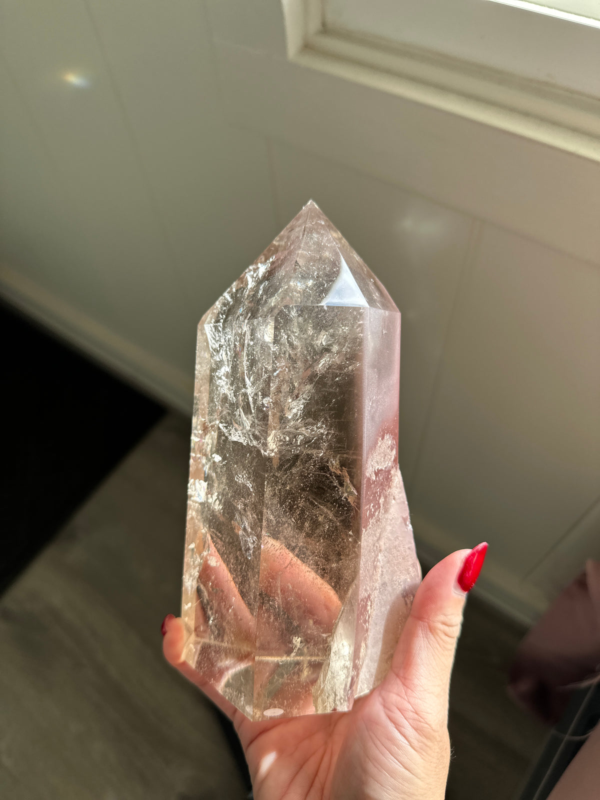 Pink Lithium Smoky Quartz Statement Tower MAGNOLIA