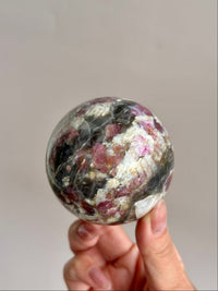 Pink Tourmaline Golden Smoky Sphere