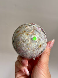 Pink Tourmaline Golden Smoky Sphere