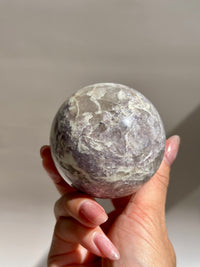 Pink Tourmaline Lepidolite Unicorn Sphere