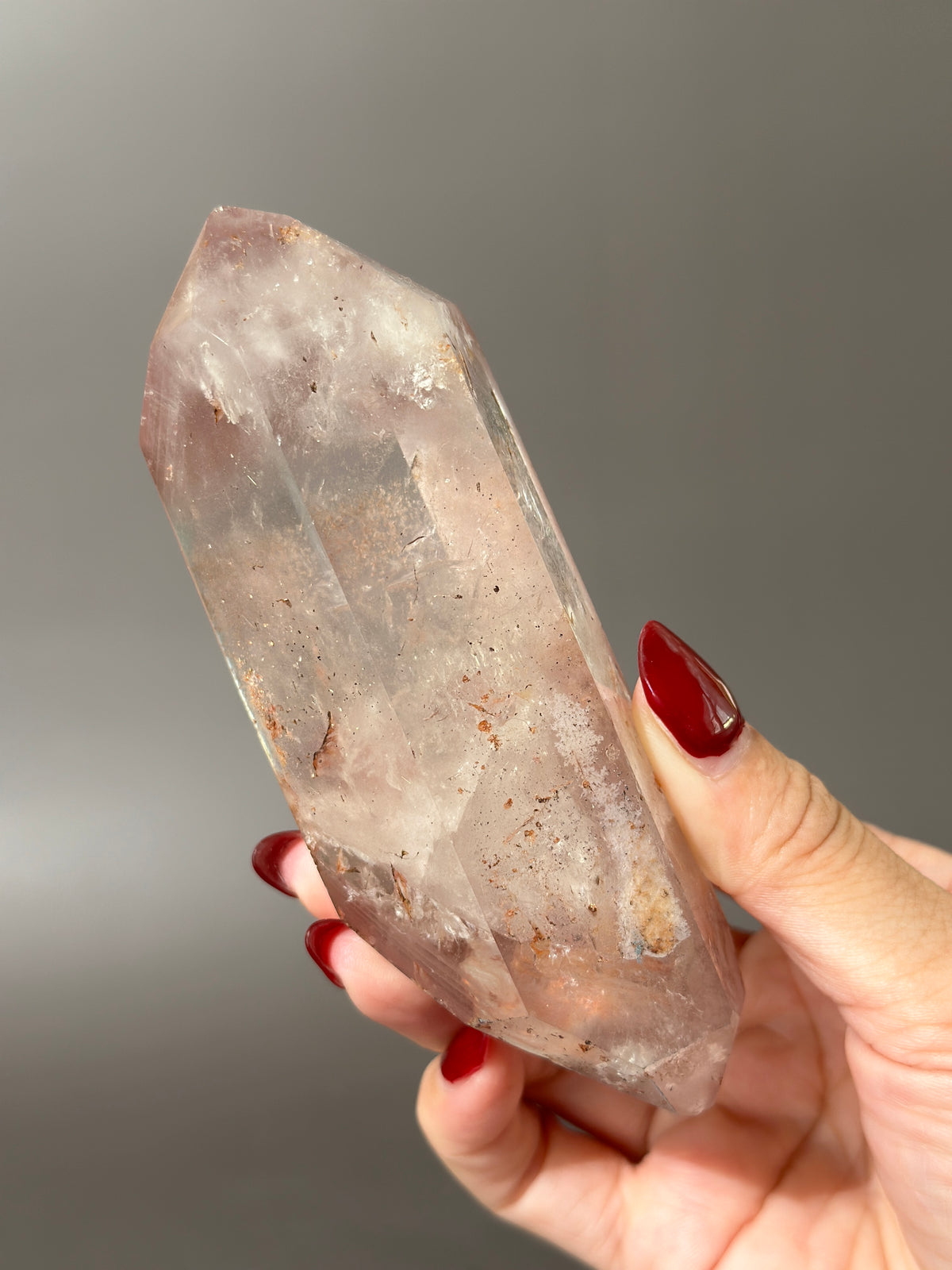 Pink Lithium DT on Silver Custom Stand