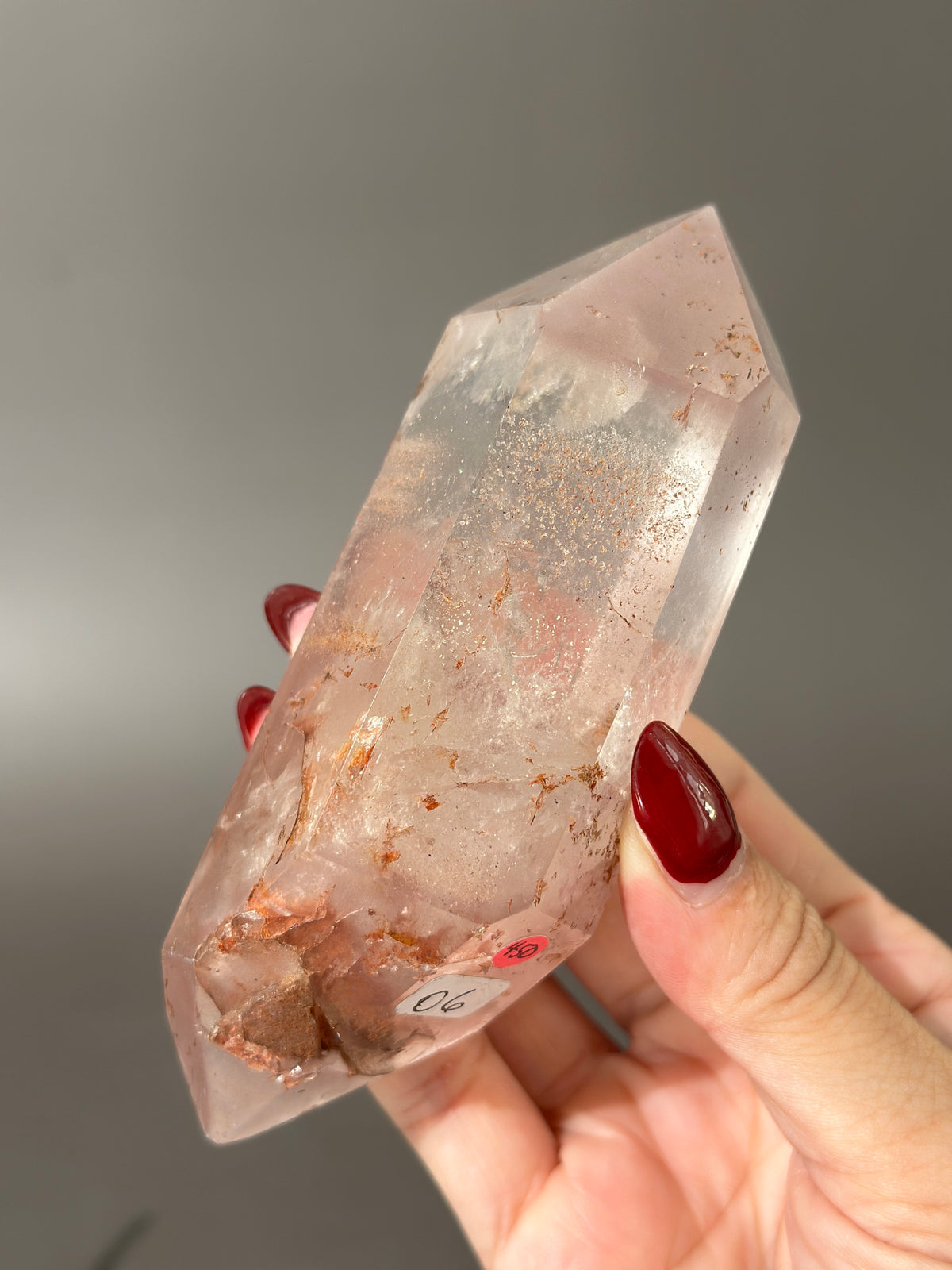 Pink Lithium DT on Silver Custom Stand