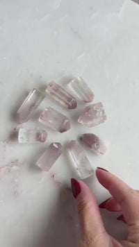 Polished Pink Lithium Quartz Mini Tower Point - Brazil