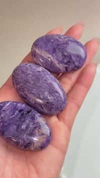 High Quality Charoite Palmstone, Purple Charoite Palm, Medium Pocket Stone 2" - CHOOSE YOUR PIECE