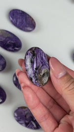 Charoite Palm Stone Pocket Stone 1.25” - CHOOSE YOUR PIECE