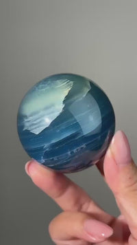 Blue Calcite Sphere: Argentinian Onyx Aquatine Crystal | Choose Your Piece