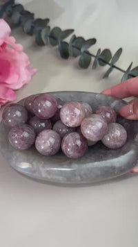 Lavender Rose Quartz Sphere Mini Pocket Stone for Self Love Gifting and Gridding