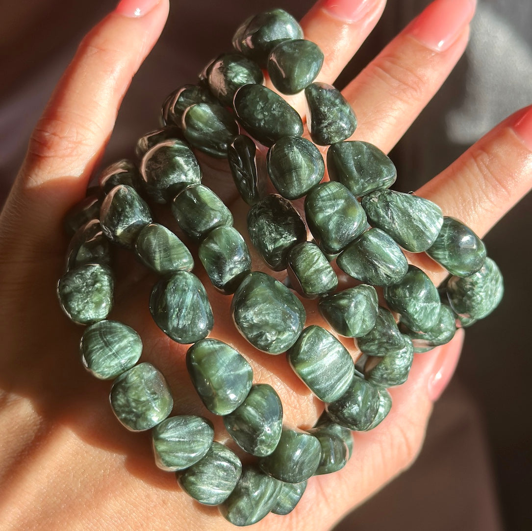 Seraphinite Tumbled Bracelet