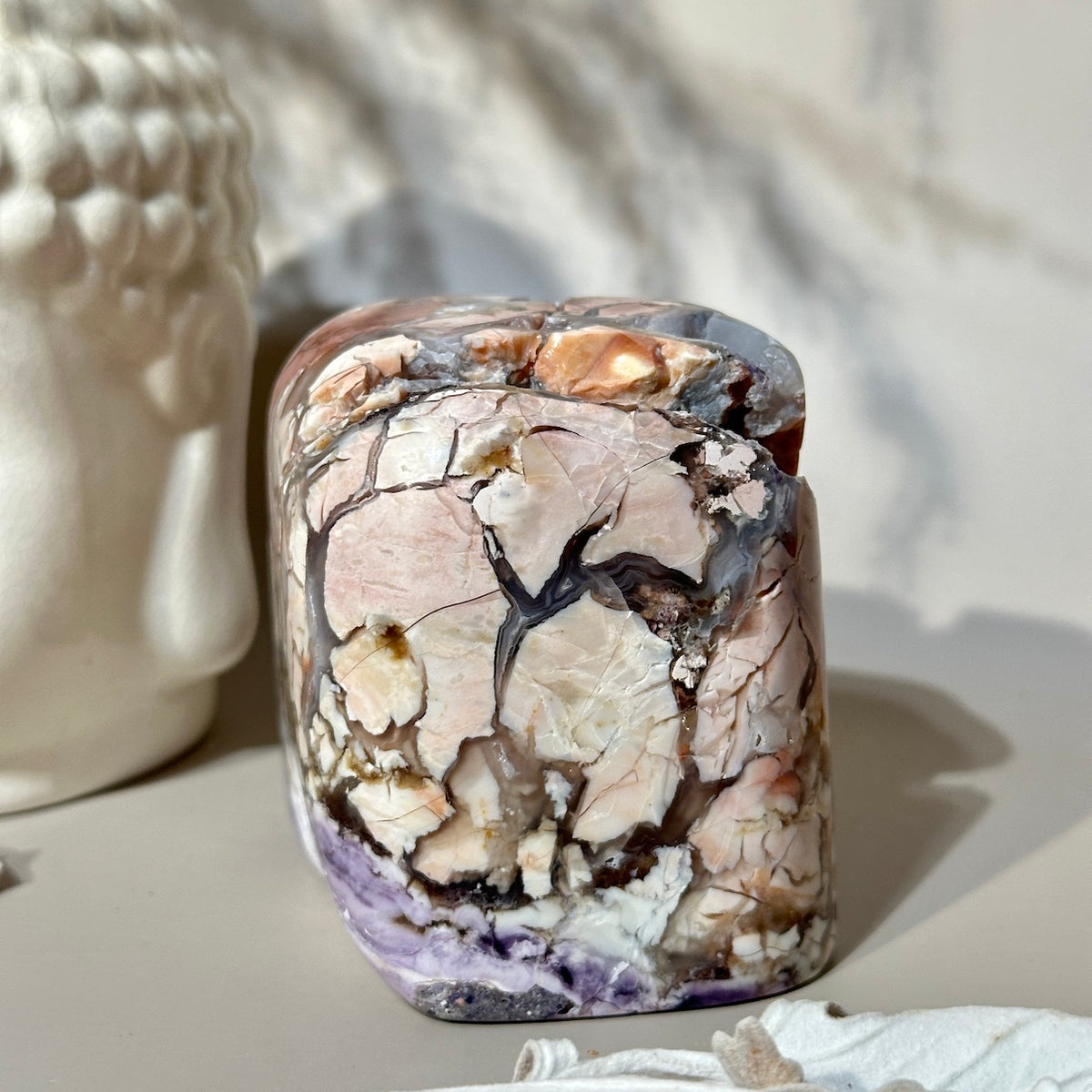 Tiffany Stone from Utah — Creamy Peach Pink, Lavender, Eggshell & Cosmic Gray