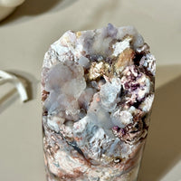 Tiffany Stone | Frosted Botryoidal Pastel Grey, Creamy Eggshell & Peachy Pink