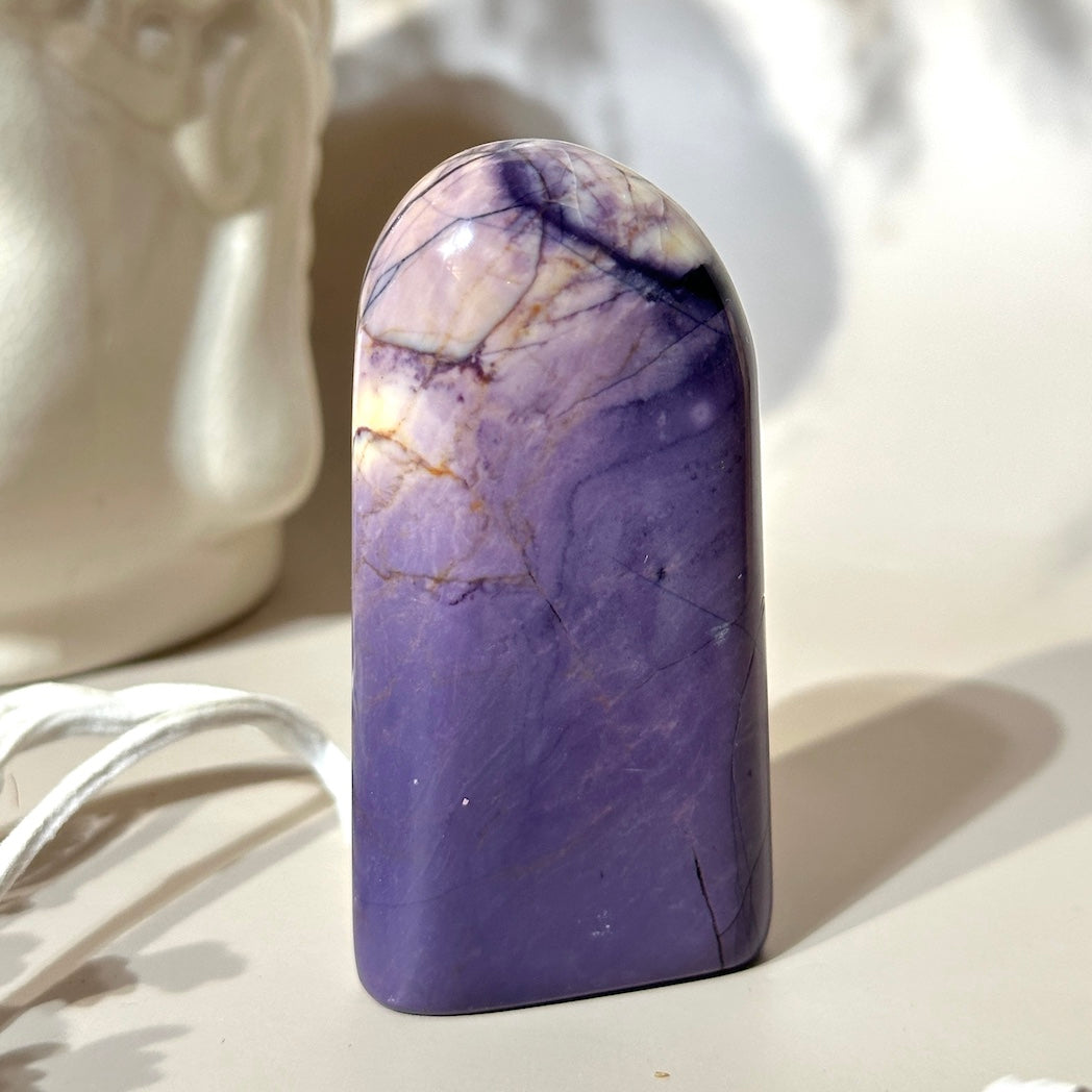 Tiffany Stone | Classic Signature Purple & Creamy Eggshell