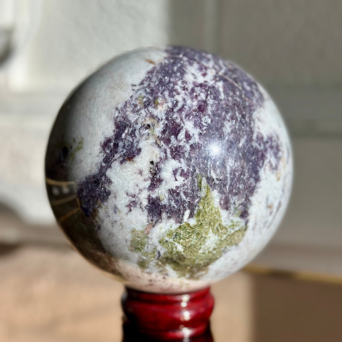 XL Tourmaline Lepidolite Home Decor Statement | Sphere B