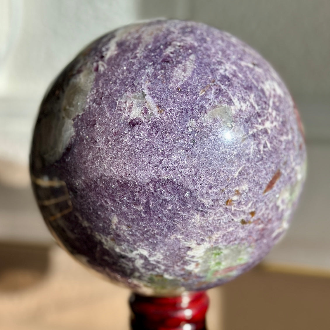 XXL Tourmaline Lepidolite Home Decor Statement | Sphere C